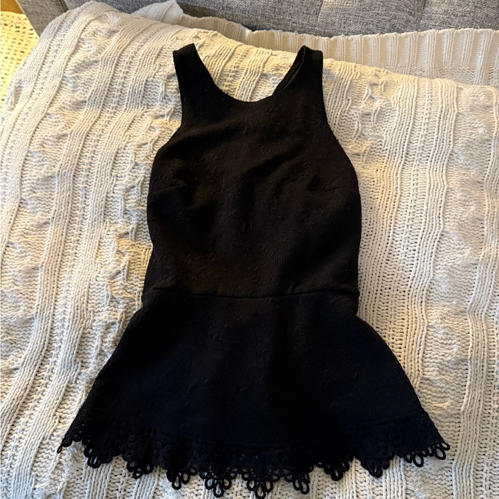 Black Peplum Top